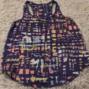 Multicolor abstract tank top